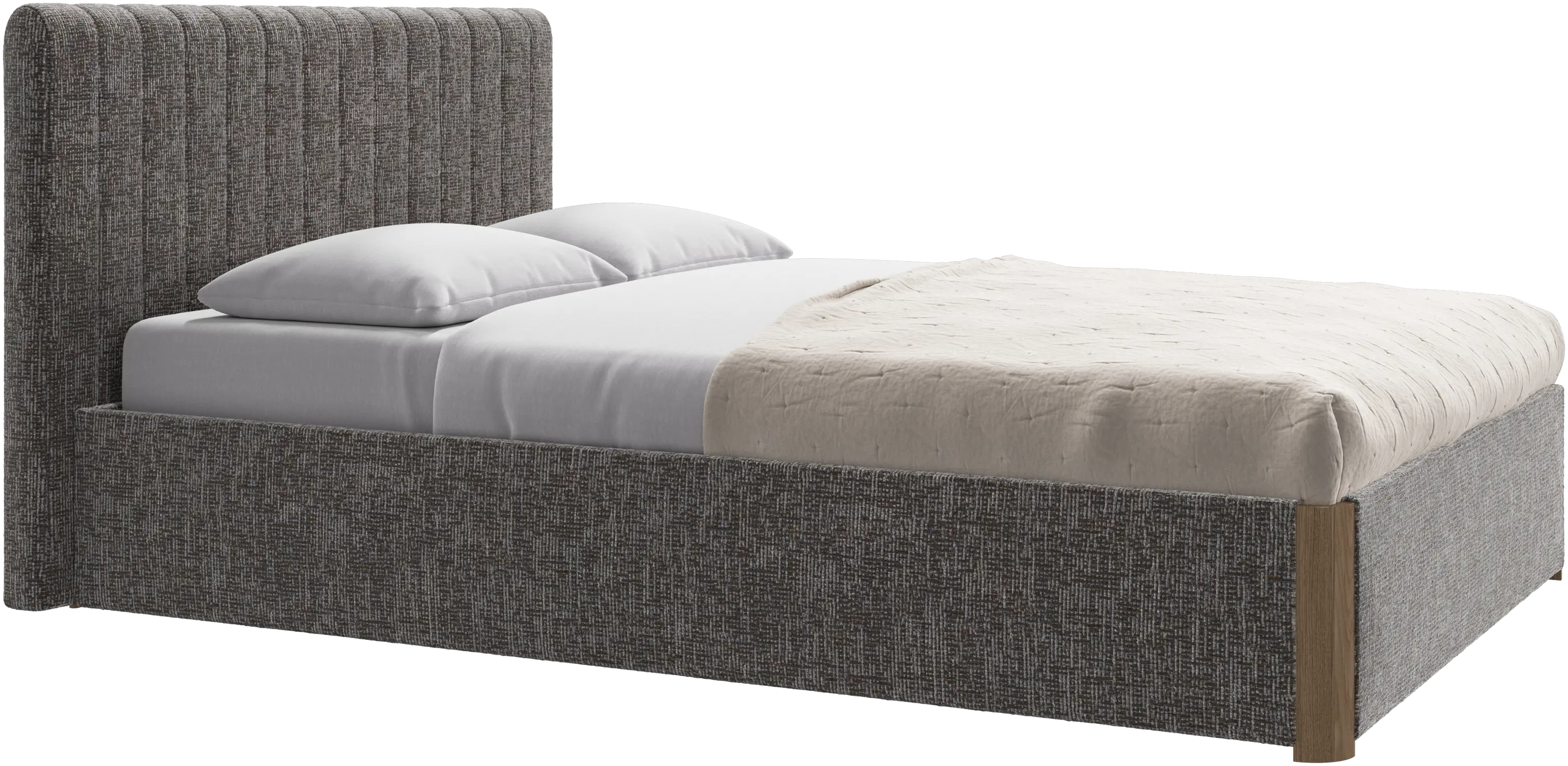 Element cama, cabecero montado en la cama, con láminas, excl. colchón